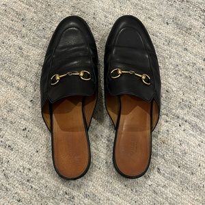Good Use Condition Gucci Princeton Loafer Mule Black Size 40.5
